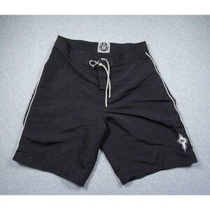 Aaron Chang Board Shorts Men 32 Black Surf Swim Beach Drawstring Outdoors